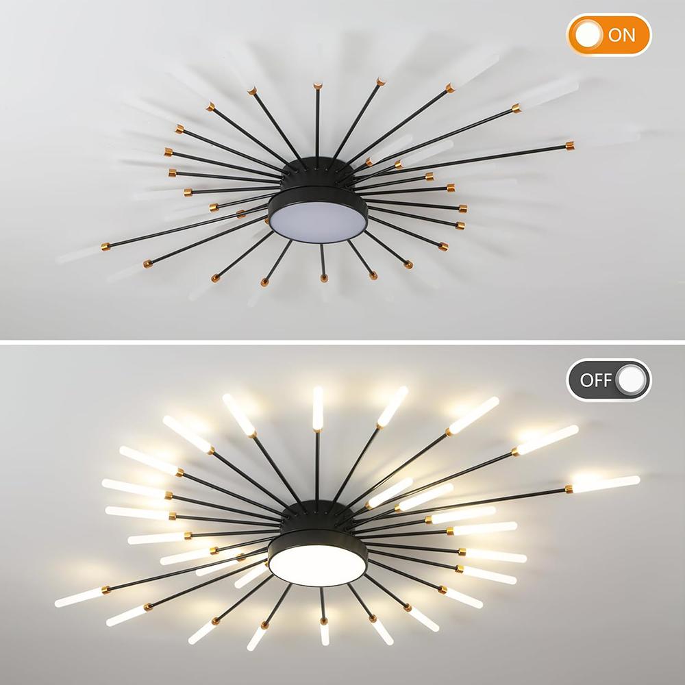 Moderne Deckenleuchte, 28+1 Leuchten Metall Feuerwerk Design Schickes LED-Beleuchtungsfixture für Bauernhaus Küche Esszimmer Schlafzimmer Flur Wohnzimmer