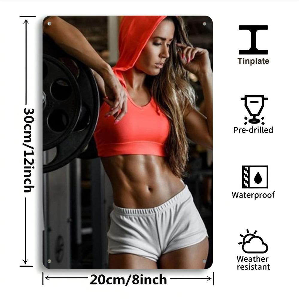 Durable x Inch Motivational Metal Wall Art Gym Decor Easy to Hang Fitness Inspiration for Home Gym Room