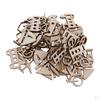 50 Pieces Blank Wood Bike Ship Car Train Plane Wooden Shapes Plaque Embellishment Tags for Kids
