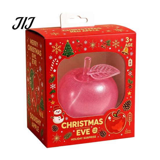 Flexible Anti Anxiety Toy Fruit Squeeze Sensory Toy, Christmas Shaped Soft Slow Rise Fidget Desktop Cute Novelty Stress Relief for Adults Kids Rubber