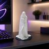 Bookshelf Entrance Decor 3D Printed Veiled Goddess Sculpture, Mysterious Female Figurine with Robe, Dark Gothic Sculpture Home Statue for Desk
