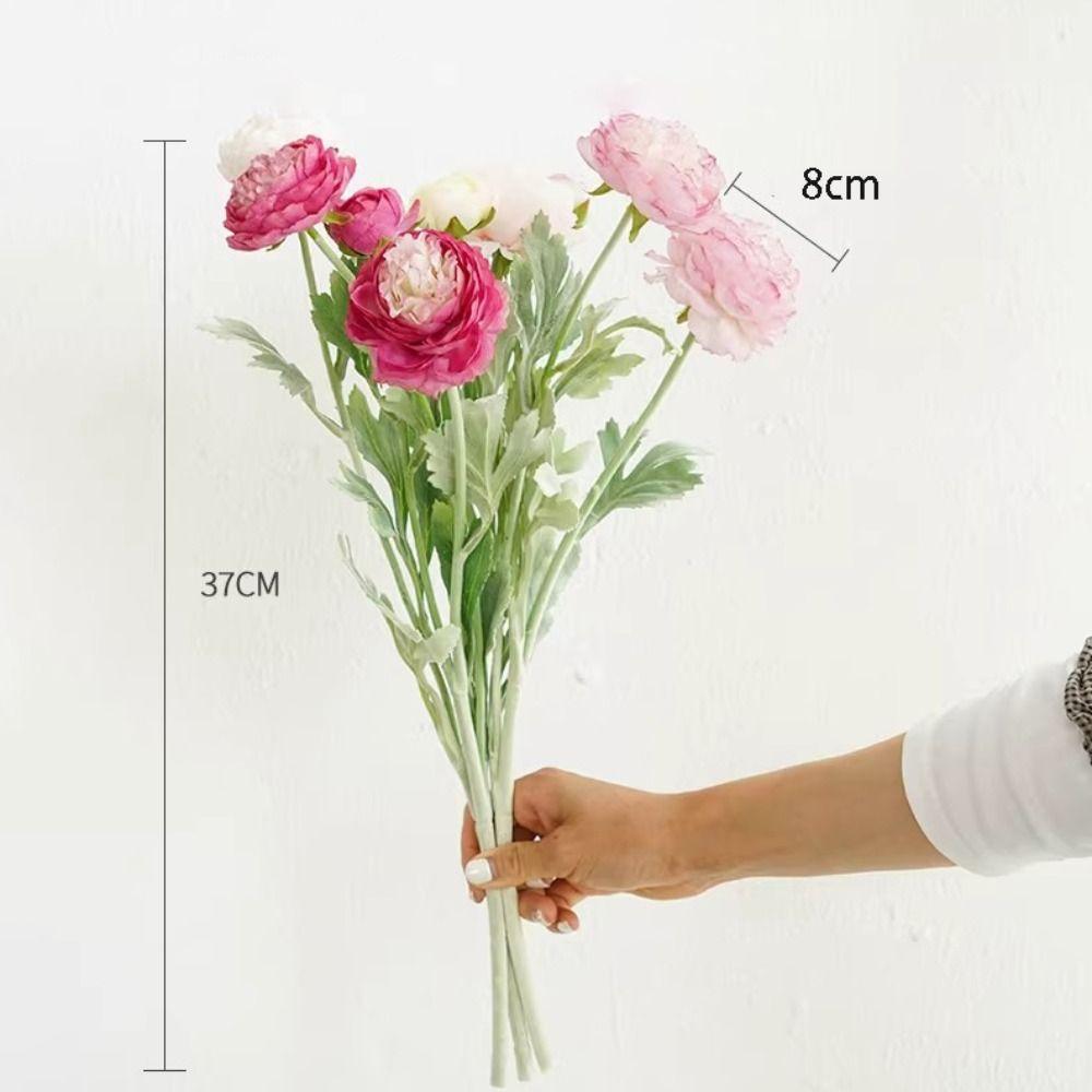 Home Decoration Silk Peony Bouquet Single Branch Simulation Flower New Elegant Artificial Flowers