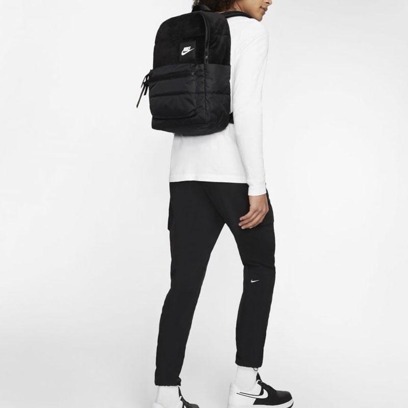 Nike Heritage Polyester With Nylon Backpack Regular Unisex Black CQ0263-010