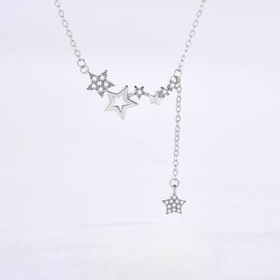 Star Tassel Necklace Female Korean Version Niche Exquisite Five-pointed Star Ins Cold Wind Necklace Female