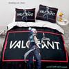 Gaming Valorant Bedding Set Single Twin Full Queen King Size Bed Set Aldult Kid Bedroom Duvetcover Sets 3D Print Anime 034