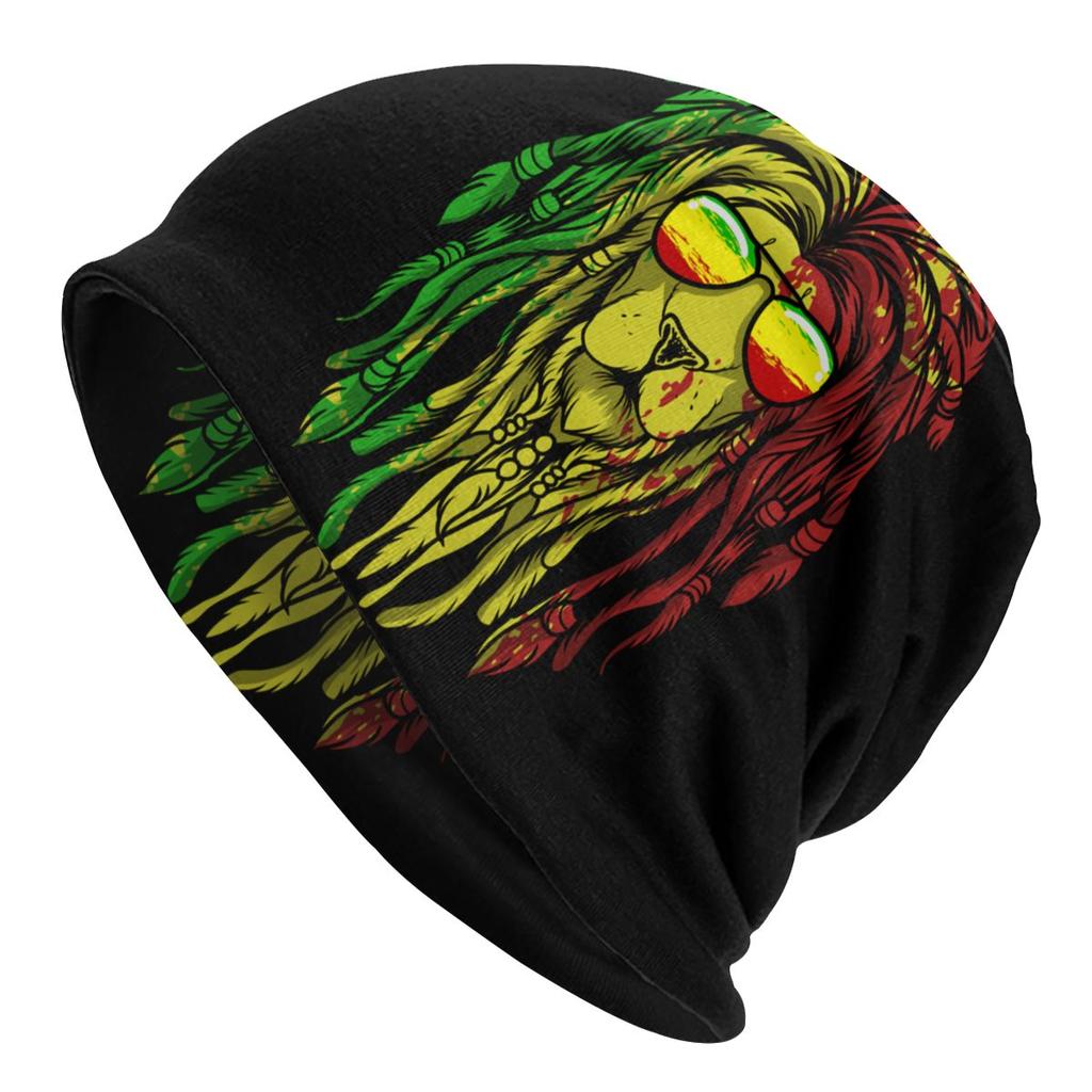 Winter Warm Lion Of Judah Reggae Rastafarian Flag Bonnet Femme Slouchy Beanie Hat Cool Ski Skullies Beanies Caps for Unisex Women