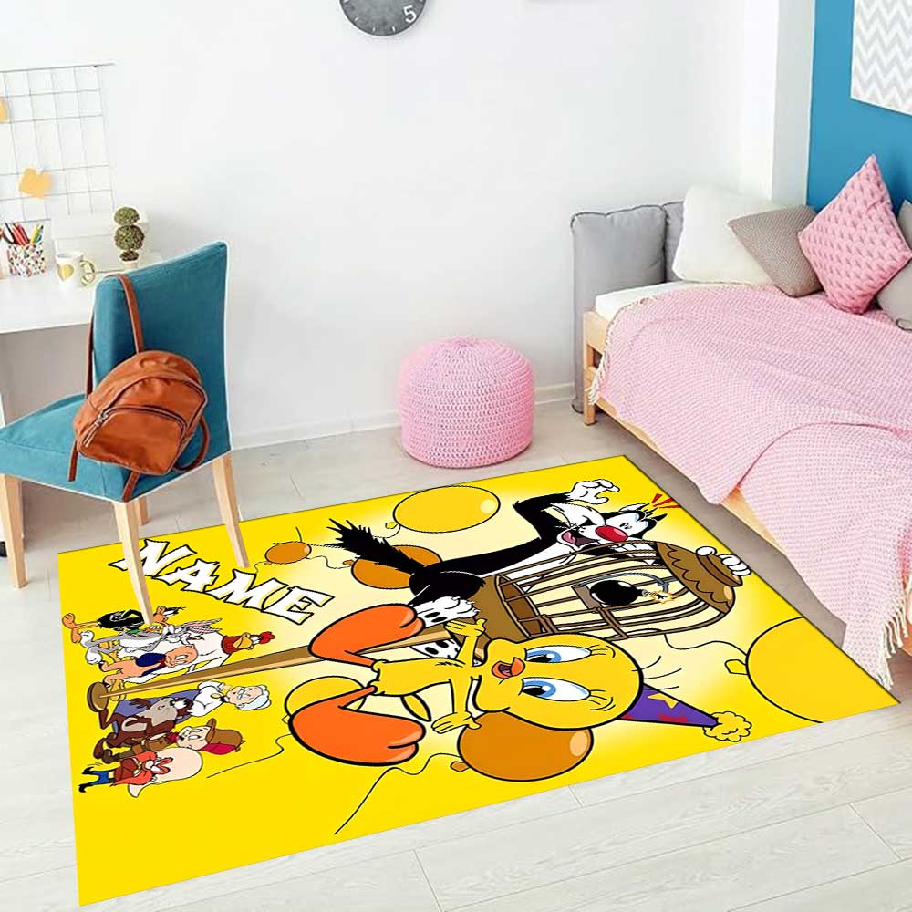 Warner Bros. Funktioniert (25) Personalisieren Sie Ihren Namens-Teppich, Ihr Bürostuhl-Kissen, Ihr Geschenk für Schlafzimmer und Wohnzimmer zu Hause.