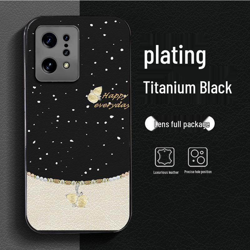 Luxurious Leather Electroplated Protective Case for Honor 400 Pro - Chinese Style