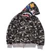 Women Bape Men Zip Up Jacket Shark Printing Hoodie Streetwear Fashion