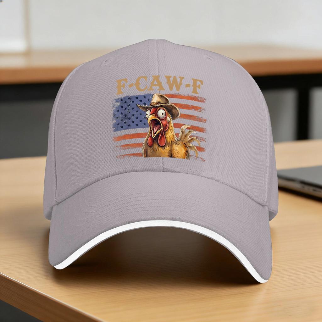 F Caw F Rooster Funny Bird Chicken Whisperer Fawk Casual Baseball Cap Summer Trucker Hat Sun Cap Couple Fashion Baseball Caps