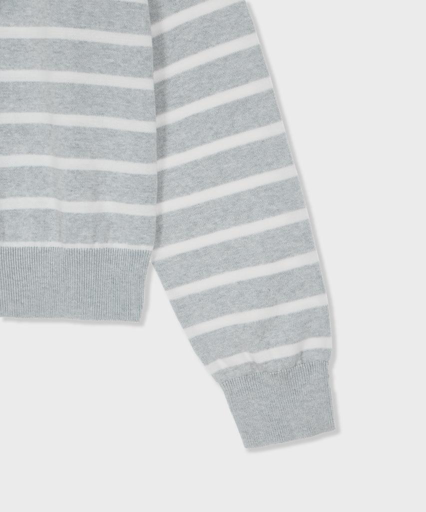 GLW Classic Striped Crop Knit Gray