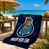 FC-Wappen-Design aufgedrucktes Mikrofaser-Strandtuch, Weich und saugfähig, Schnell trocknend, Ideal für Sommerreisen, Strand-Essential, Schwimmbad