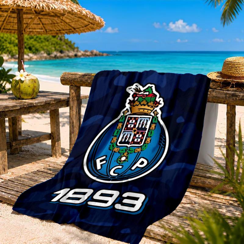 FC-Wappen-Design aufgedrucktes Mikrofaser-Strandtuch, Weich und saugfähig, Schnell trocknend, Ideal für Sommerreisen, Strand-Essential, Schwimmbad