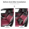 For Alfa Romeo Car Sticker Leather Car Seat Neck And Back Pillow Breathable Accessories For Alfa Romeo 159 Giulietta Giulia 147LG9 