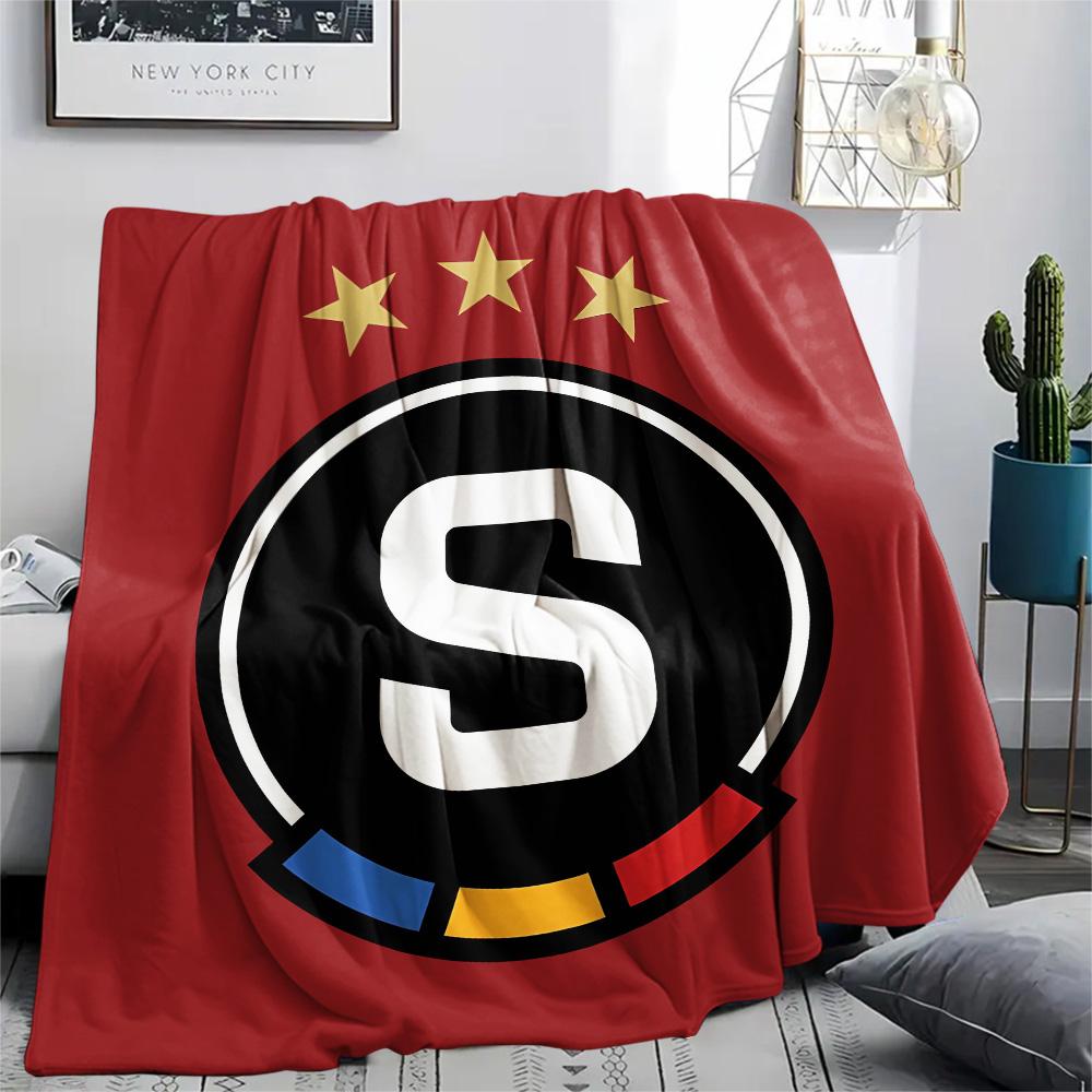 AC Sparta Praha Print Flannel Blanket, High quality Comfortable for All Seasons, Home Decor, Warmth and Comfort, Perfect for Christmas Gifts