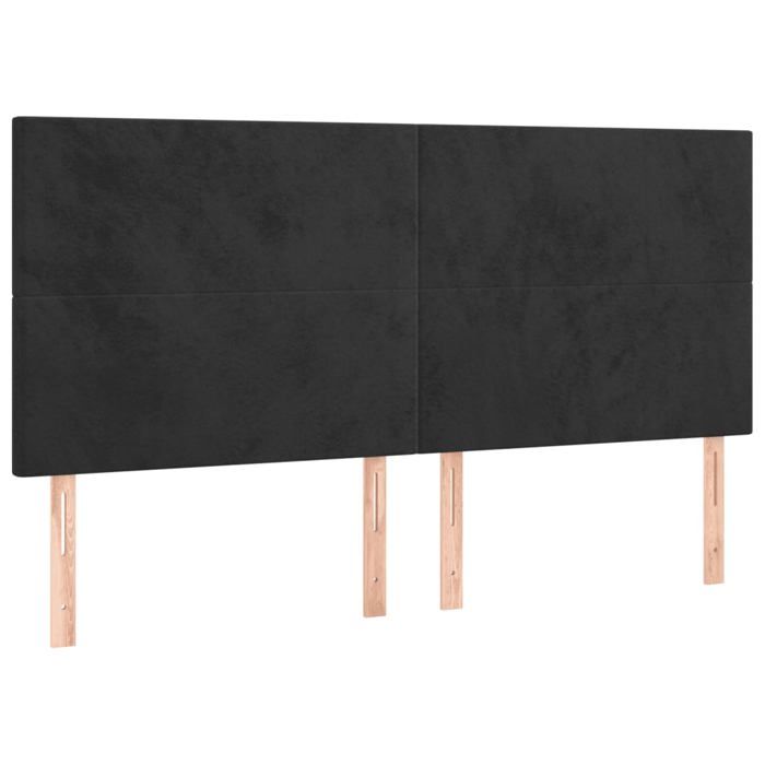 VidaXL Bed Frame with Headboard Black 200x200 Cm Velvet3125655