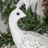 24TE Christmas Ornament Bird Figurine Artificial Peacocks Long Tail Natural Feathers for Tree New Year Ornaments Garden Home