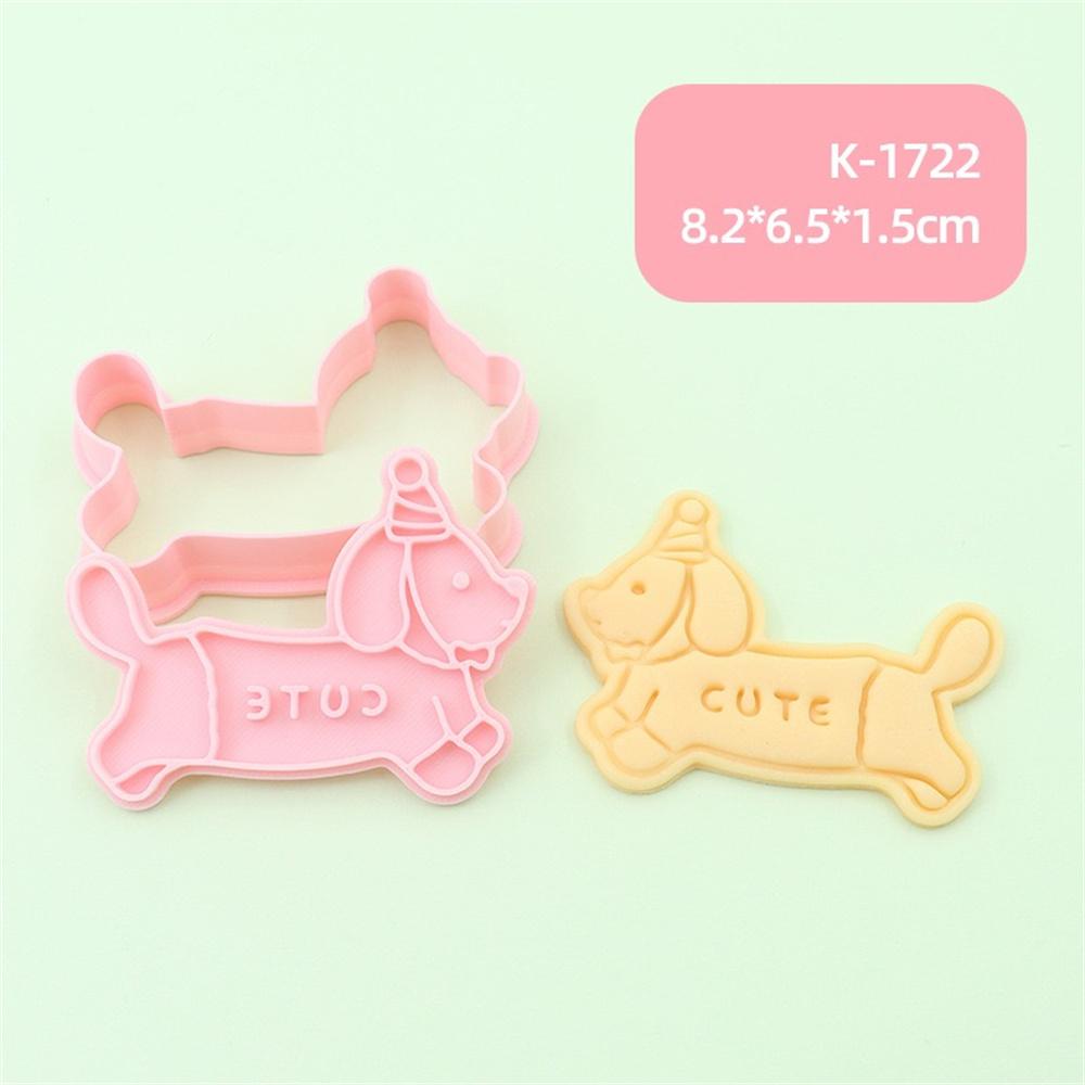 Cookie Mold with Cartoon Dachshund Design, Pet Cookie Mold, Fondant 3D Press-type Baking Tool