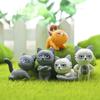 Modish 6pcs Set Kawaii Zakka Cute Unhappy Cat Doll Adorable Mini Cartoon Figures
