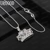 925 Sterling Silver Exquisite and Charming Crown Pendant Necklace With AAA Zircon - Stylish Evening Jewelry