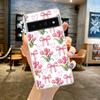For Google Pixel 10 Pro Clear Phone Case Pixel 9 Pro XL Pixel 8 Pro 9A 8A 7A 7 6A 6 Pro Soft TPU Cover Soft Pale Little Flower