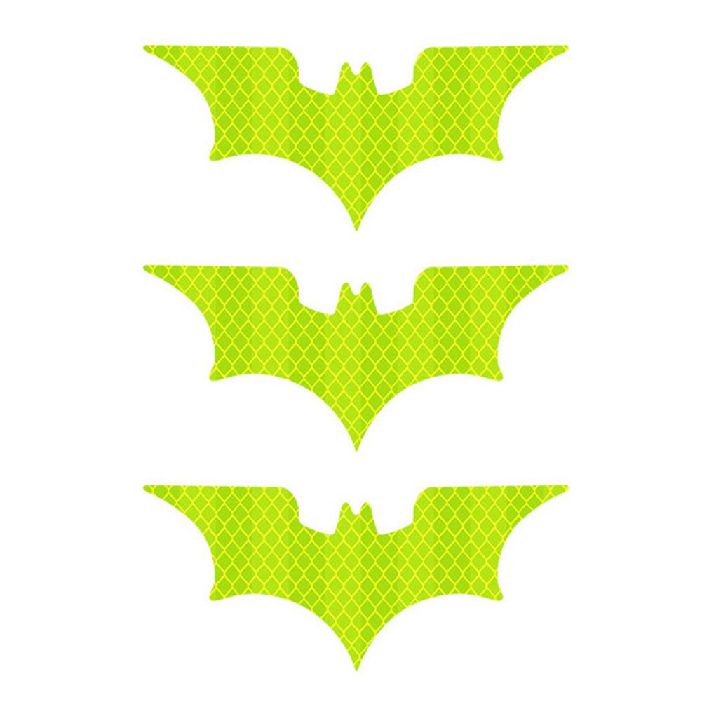3Pcs/ Set Bat Car Reflective Sticker Electric Vehicle Warning Stickers Safely Night Helmet Decorative Decals Accessoire Voiture
