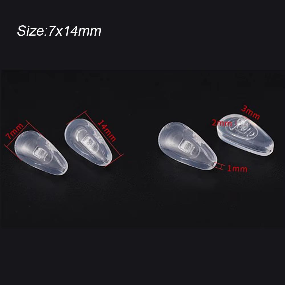 10Pairs(20pcs) Hard Core Soft Air Chamber Silicone Nose Pads Screw Push Eyewear Glasses Accessories