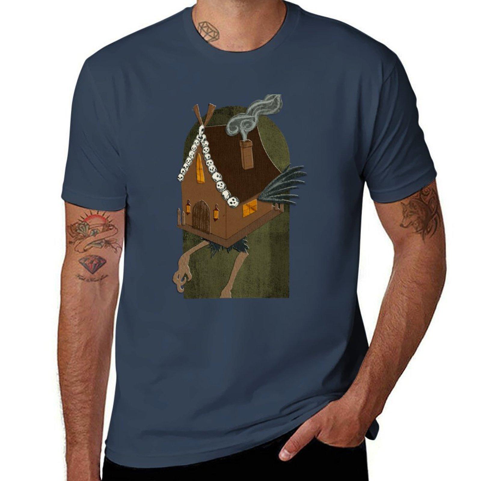 Paper Baba Yaga House TShirt Plus Size Solid Color TShirt S
