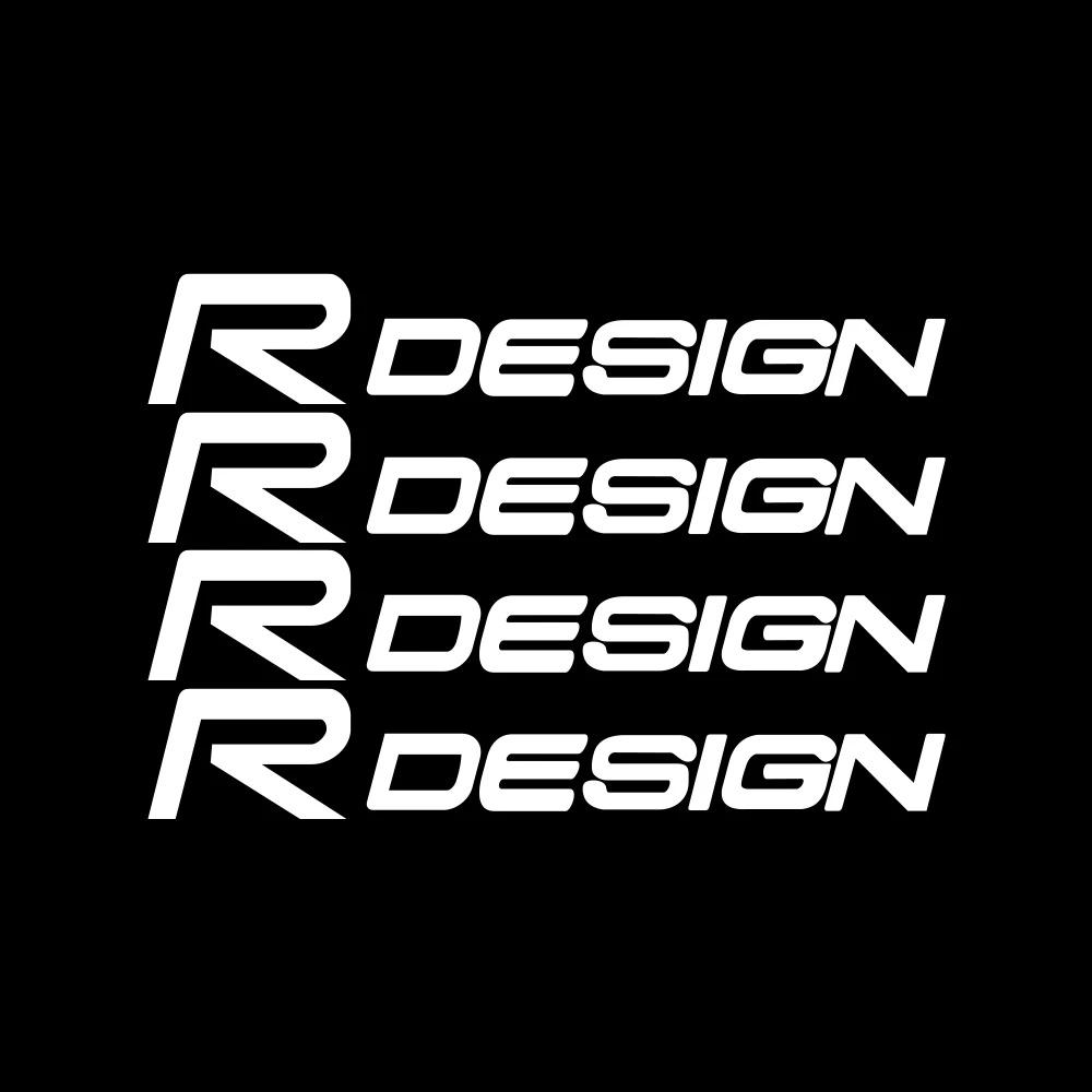 

4Pcs R DESIGN Reflective Car Wheel Stickers Waterproof Vinyl Decal For Volvo XC40 XC60 XC90 S60 Auto Hub Body Decor Accessory