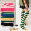 ZGKULAEAOW Striped Knee-High Socks for Kids, Striped and Bordered, for Boys and Girls, Knee-High Socks, Cosplay, Halloween Costume (M, Yellow)