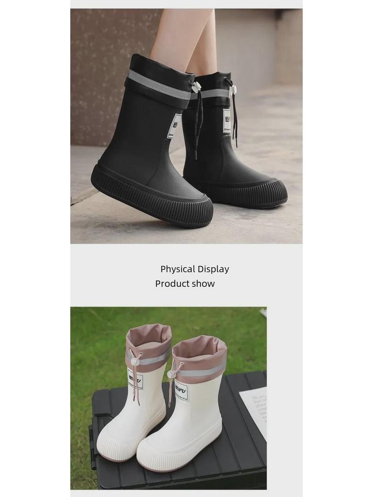 Women's 2024 Fashionable Waterproof Rain Boots – Non-Slip, Comfortable & Durable for Camping