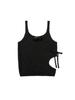 Tuomio Cut-Out Ribbon Knit Tank [Black]
