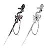 Spiders Web Ear Pin Not Piercing Earring Halloween Ear Cuff Suitable for Youthful Women Seeking Fashion Versatility