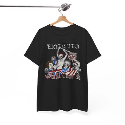 Maglietta The Exploited Tour 88, Discharge, GBH, UK Subs, Crass, Chaos, T-shirt Unisex