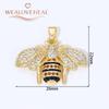 18K Gold Plated Brass Metal Cubic Zirconia Sun / Cross / Horseshoe / Chili Pepper / Wings Pendants Charms For Jewelry Making
