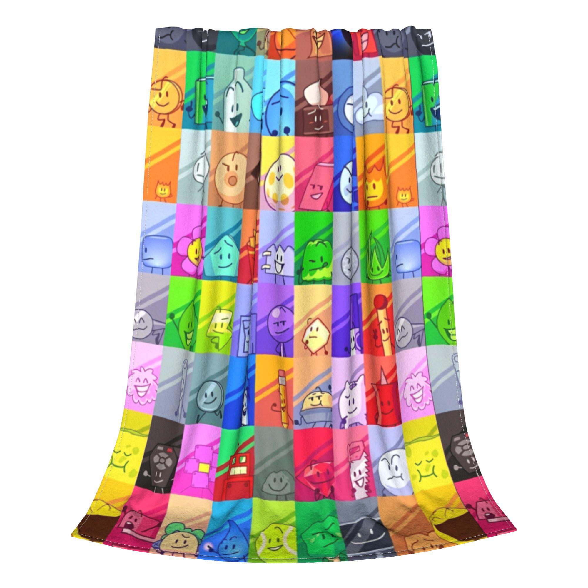 BFDI Inanimate Insanity Все персонажи Флисовое одеяло Битва за Остров Мечты Одеяло Постельное белье Офис Мягкое Одеяло для спальни 30x40in