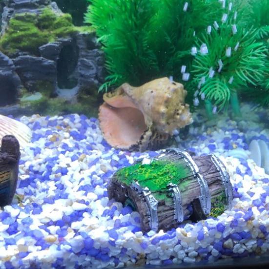 Aquarium Resin Craft Barrel Shrimp Hiding Landscaping Fish Tank Ornament Decor