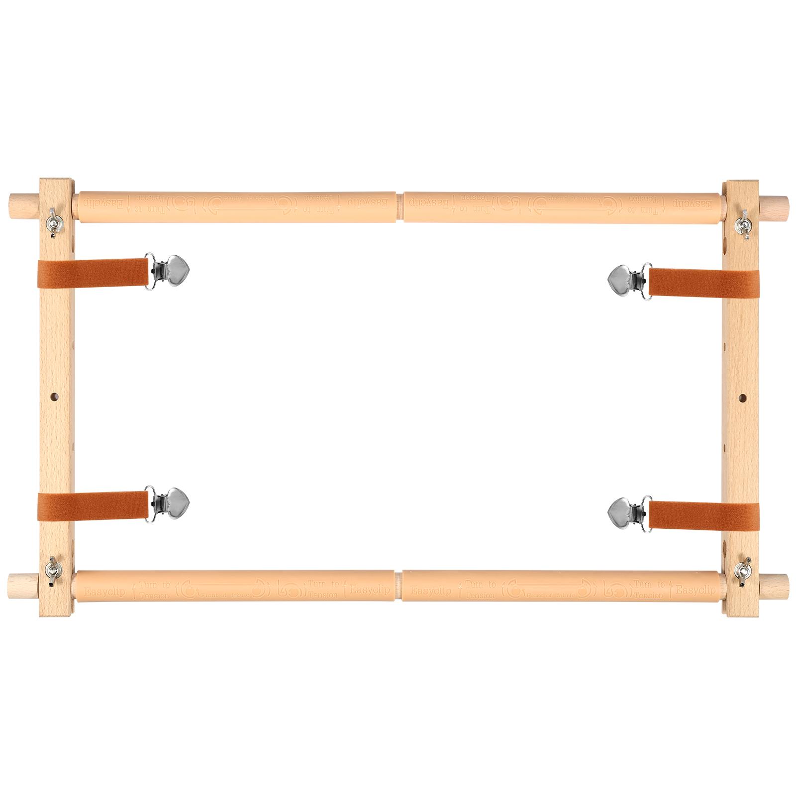 Adjustable Embroidery Scroll Frame Wooden Cross Stitch Scroll Frame Rotated Needlepoint Embroidery Tapestry Scroll Frame