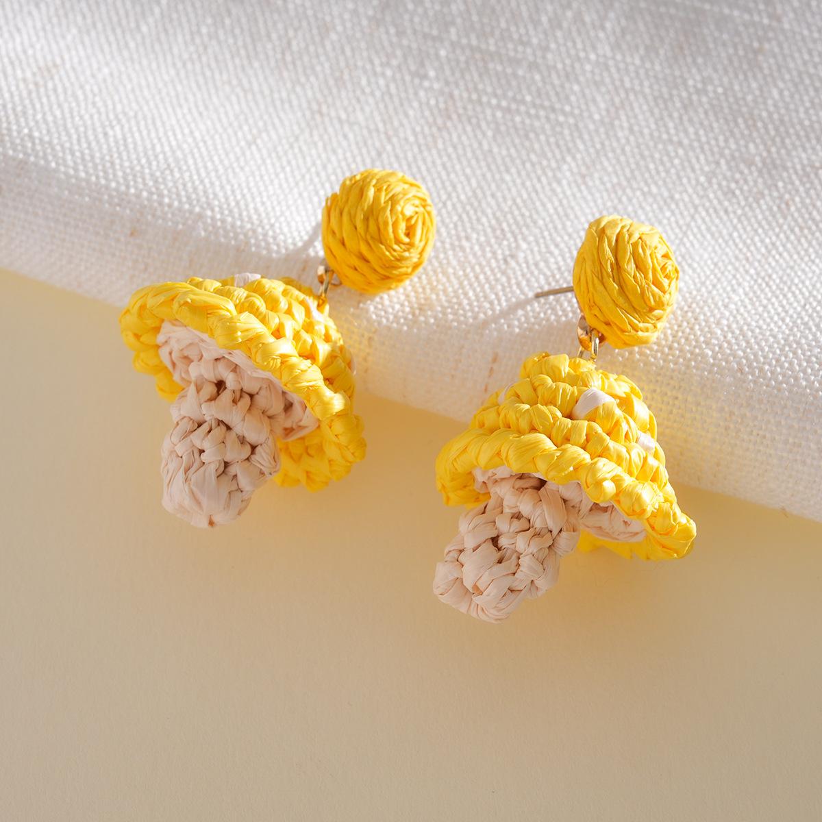 Серьги-иглы с грибами Lafite, ручная работа, серебряные, уникальный стиль для отпуска, модные, изысканные серьги