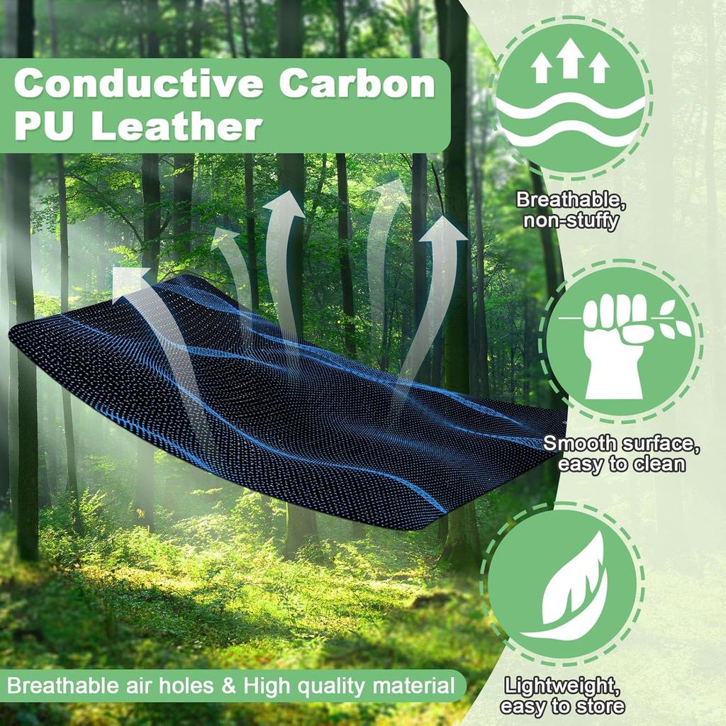 Grounding Mat for Bed 68cmWidth Earthing Mat Grounding Pad for Better Sleep Pain Stress Relief Conductive Carbon Fiber with Cord