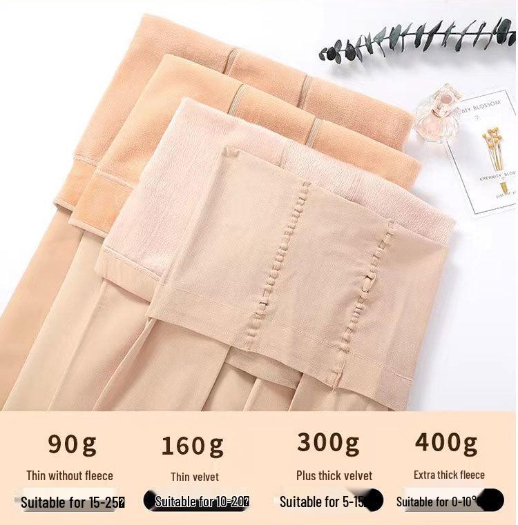 Skin-Friendly Open Crotch Invisible Zipper Pantyhose - Seamless, Bare-Leg Look Leggings