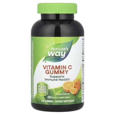 Želatinové bonbóny s vitamínem C, pomeranč, 250 mg, 120 želatinových bonbónů (125 mg na gumu)