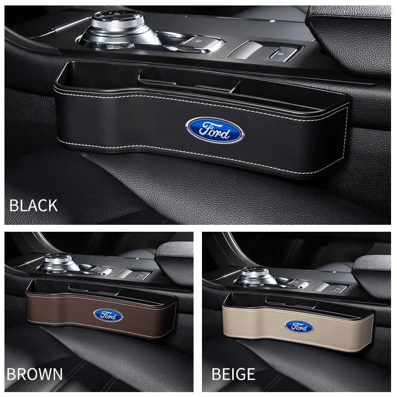 Car Seat Gap Organizer Auto Console Side Pocket Seat Crevice Box For Ford Ranger Focus Kuga Mustang Mondeo Fusion Esco Fiesta