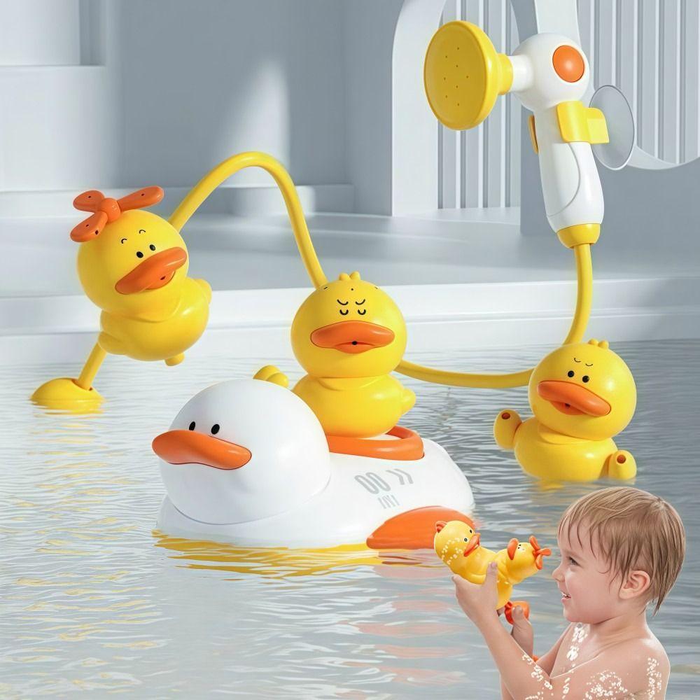 Rotation Bath Shower Head Electric Shower Toy Set Fun Baby Bath Water Toys  For Bathtub