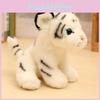 Adorable Plush White Tiger Figurine Soft Sitting Toy For Kids Gift And Home Decor