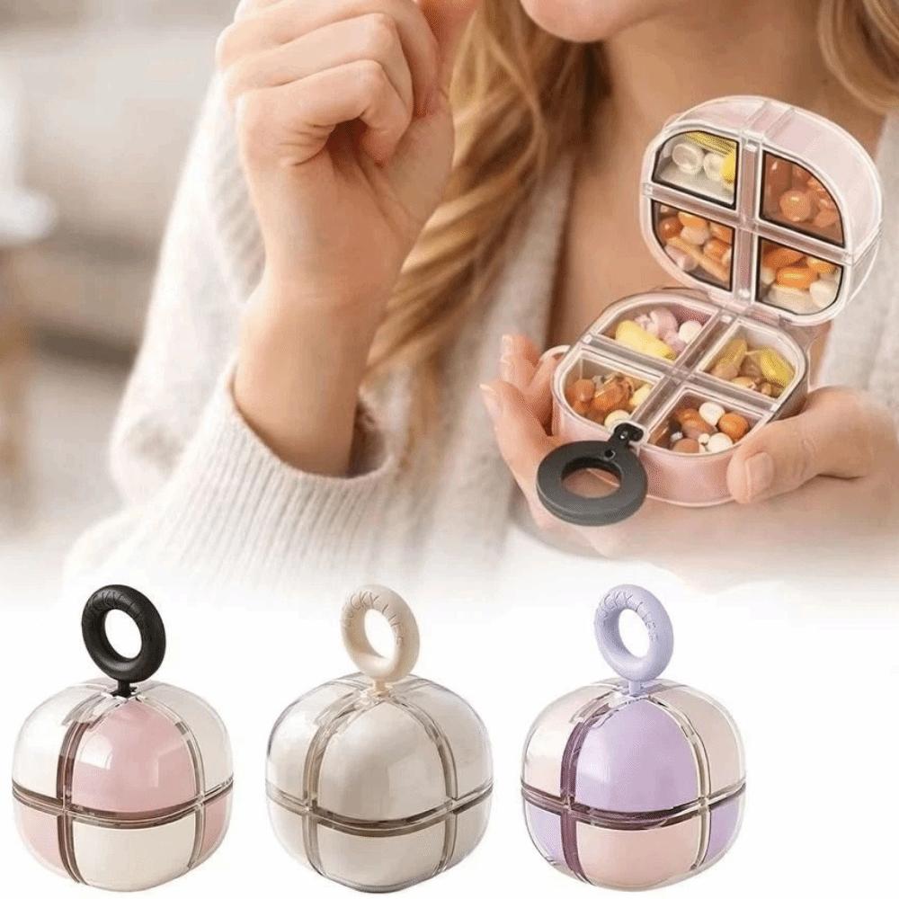Sealed Magnetic Cube Pill Organizer Magnetic Mini Pill Case Tablet Container  Weekly Use