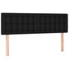 Box Spring Bed with Mattress & LED Black 140 x 190 cm Fabric