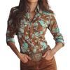 Retro Bohemian Printed Plus Size Women's Shirt - In Stock