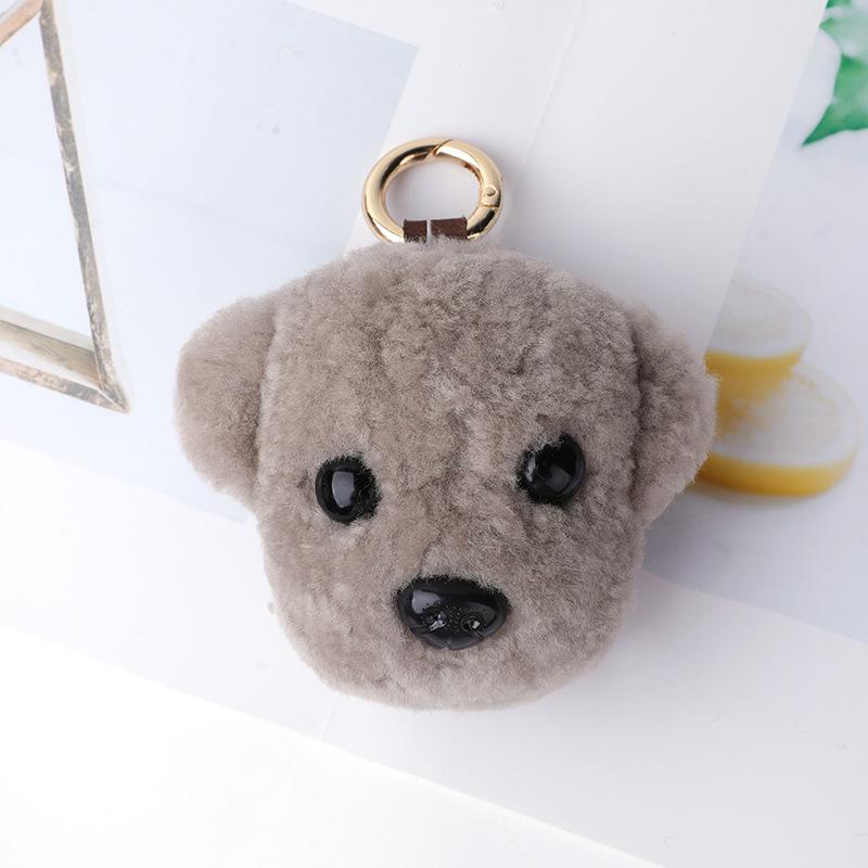 Cute Ella Bichon Teddy Dog Wool Keychain Bag Charm