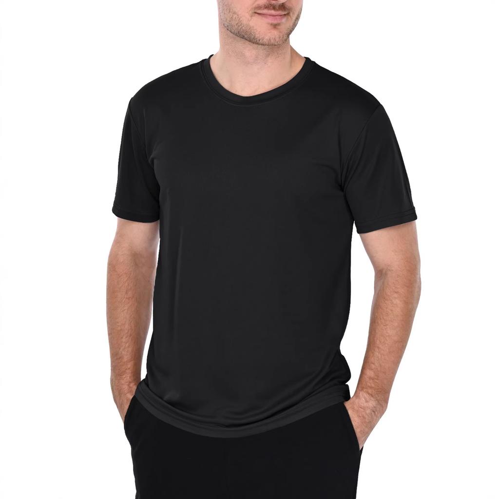 Men's Summer Running Top Outdoor Jogging Solid Color T-Shirt American Fashion Casual Breathable Quick-Dry Short Sleeve